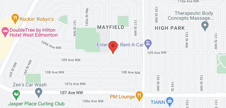 map of 10911 159 ST NW